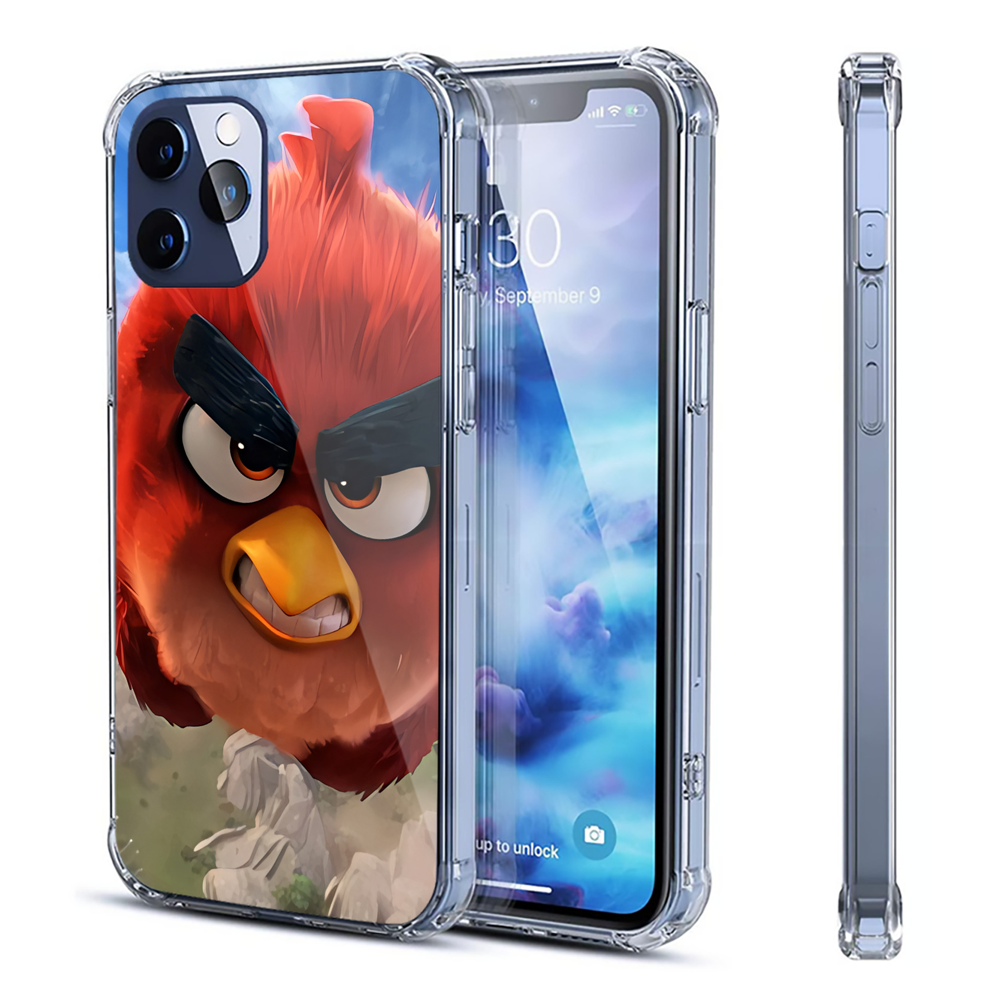 （画像用） Angry Birds アングリーバード 【iPhone 12シリーズ対応】透明スマホケース（クリアソフトケース）